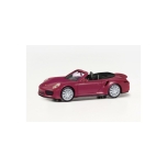 1/87 Porsche 911 Turbo Cabrio, ruby red metallic HERPA