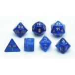 Role-Playing Game Dice set 7pcs - "Blue Marble"