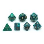 Role-Playing Game Dice set 7pcs - "Green Marble"