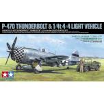 1/48 TAMIYA Republic P-47D Thunderbolt® & 1/4-ton 4x4 Lig