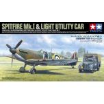 1/48 TAMIYA Supermarine Spitfire Mk.I & Light Utility Car