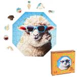 Wooden puzzle – Funnymals – Sheep in blue – 90 el.