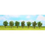 Fruit Trees green, 7 pieces, approx. 8 cm high